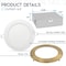 Luxrite 6 Inch Ultra Thin LED Recessed Downlight 5CCT 2700K-5000K 12W 1000LM Dimmable IC Rated Brass Trim LR23761 LR23859-1PK - alternate 2